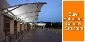 Steel Entrance Canopy Tensile Structure